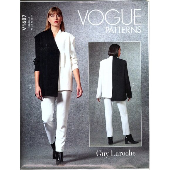 Vogue V1687 Misses 6 to 14 Designer Guy Laroche Jacket and Pants Sewing Pattern - Picture 1 of 2